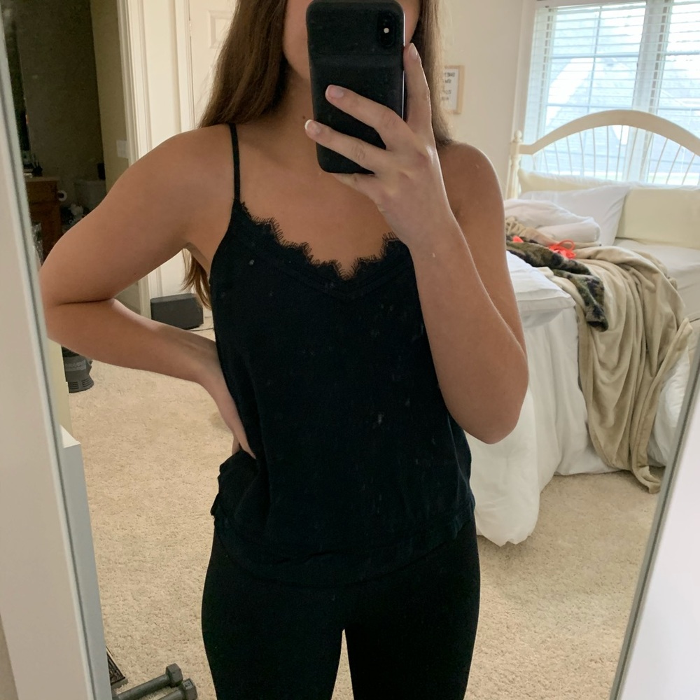 Abercrombie & Fitch Black Lace Tank
